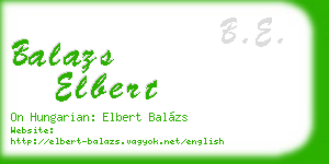 balazs elbert business card