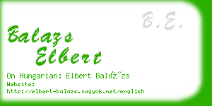 balazs elbert business card